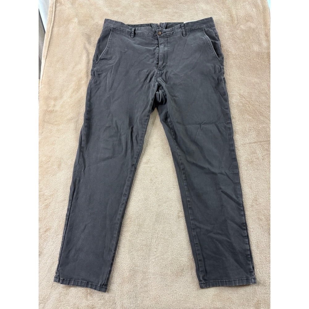 Mott & Bow Twill Chino Charles‎ Pants Mens 36 Dark Grey Good Condition